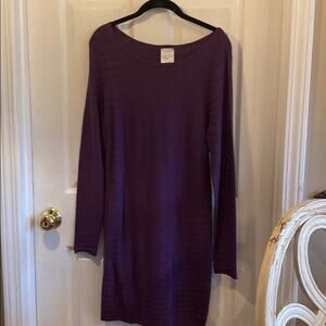 Nicole Miller NWT plum color slip over fitted dress